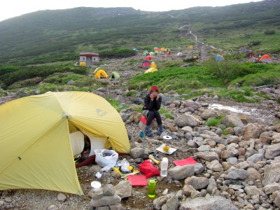 雲ノ平キャンプ場　テント